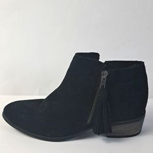 MIA Emerson fringe tassel side zip suede ankle boot sz7.5